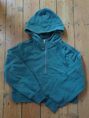 143-Lulemon athletica Heathered Teal Oversized half-Zip Hoodie
